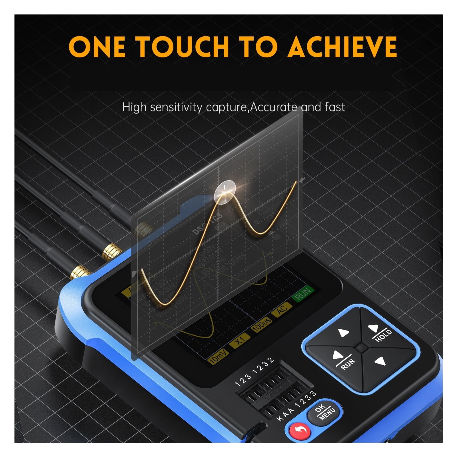 Digital Oscilloscope Transistor Tester Function Signal Generator 3 In 1 Multifunction Electronic Component Tester ,Professional Designed