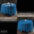 thumbnail image 4 of Mantel Para Mesa Redonda Medida 2.90 Diámetro Azul Turqueza, 4 of 5