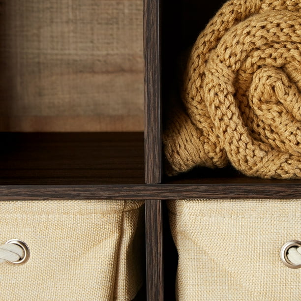 better homes & gardens 12 cube storage organizer tobacco oak Better Homes & Gardens 12 Cube Storage Organizer, Tobacco Oak