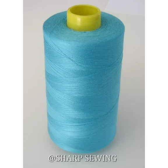 Teamwork 1 SPOOL AQUA #757 100% SPUN POLYESTER SERGER QUILTING THREAD T24 6000 YARDS