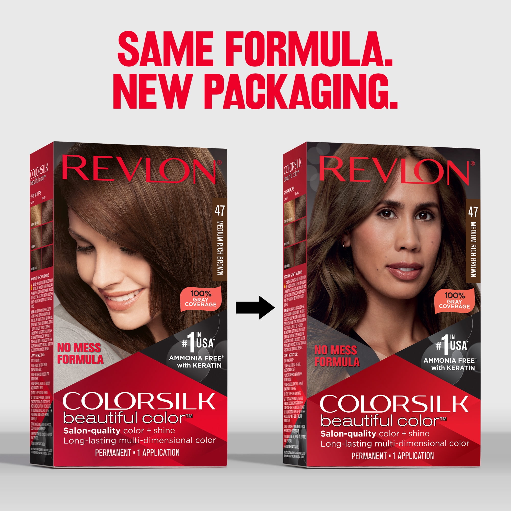 Revlon ColorSilk Beautiful Color Permanent Hair Color 3 Pack, Medium Rich Brown, 3 Pack