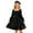 C109/Black, variant on Afdoent Girls Fashion Dresses Summer Girls Square Neck Flutter Sleeve Dress With Ruffle Hem Elegant Flared A Line Long Gown For And Party Wear 3-4 Years