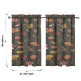 thumbnail image 4 of Mushroom (42) Kitchen Curtains - Vintage Tier Curtains for Bathroom Living RV Rod Pocket Window Drapes 36 Inch 2 Panels Set 27.5"x39" Window Treatment Tiers, 4 of 4
