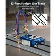 thumbnail image 2 of KFFKFF Track Torch Burner, 2"-30"/Min Straight Line Gas Cutting Machine for 0.2"-4" Thick Pipe, with 12-inch Track & 3 Tips, Automatic Flame Cutting Machine, 2 of 9