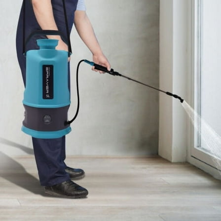 1.32 Gal Electric Garden Weed Sprayer Battery Powered 5 Nozzles Retractable Wand