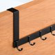 thumbnail image 5 of colgar en , perchero para puerta, onizador de armario, colgador de ropa para puerta, estante para puerta de dormitorio para Negro rgo 6 s perfecl Colgador de puerta, 5 of 6