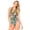 Desert Oasis Hibiscus, variant on Women's Ruffle V-Neck One Piece Swimsuit