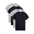 thumbnail image 3 of Fruit of the Loom Men's dual defense black & grey crews t-shirts, 4 pack, 3 of 5