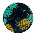 thumbnail image 2 of JEUXUS  Round Washable Table cover Waterproof Round Table Cover Colorful Pineapple Black for Indoor Outdoor Patio Wedding Parties, 2 of 7
