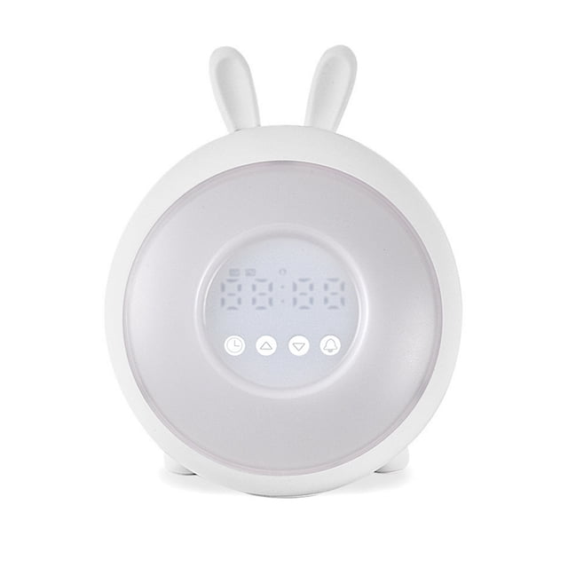 leyfeng Despertador creativo Despertador Moda Sueños dulces Conejito Reloj Luz nocturna Despertador USB