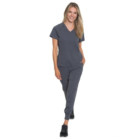

Med Couture Peaches Women’s Raglan Top & Seamed Jogger Scrub Pant Set [XS - 3XL]