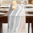thumbnail image 3 of Ombre Ocean Beach Table Runner, Nautical Coastal Beach Sandy Gradient Gray Cotton Linen Table Runners 72 Inches Long, Dresser Scarf Runner for Dining Tables/TV Stands/Coffee/Cabinets 18''x72'', 3 of 9