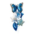 thumbnail image 1 of Set de globos de aluminio D Dywarm con forma de mariposa azul/morado, 18 pulgadas, 6 unidades, 1 of 7