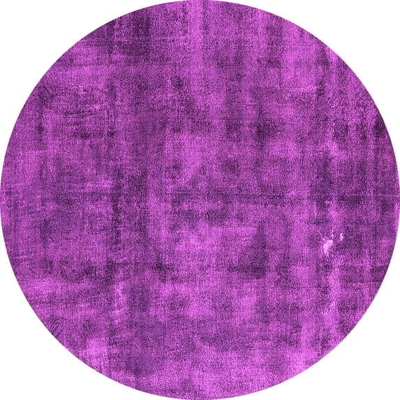 Ahgly Company Indoor Round Oriental Pink Industrial Area Rugs, 4' Round