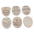 thumbnail image 3 of 30Pcs Wooden Easter Pendant Assorted Eggs Style Durable Light Weight Wooden Cutouts with Pens Ropes for DIY Decoration, 3 of 14
