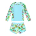 thumbnail image 5 of LRen Girls Rash Guard Swimsuit 2 Piece Long Sleeve Bathing Suit for Kids UV Sun Protection Swimwear Set with Shorts for 5-6 Years, 5 of 5