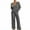 J01#Gray, variant on zfwon Womens Lounge Wear Set Casual Solid Color Loose Fit Knit Tracksuit Full Set V Neck Long Sleeve Jumpers Pullover Tops and Wide Leg Trousers Comfy Pyjamas Sets Loungewear Sleepwear