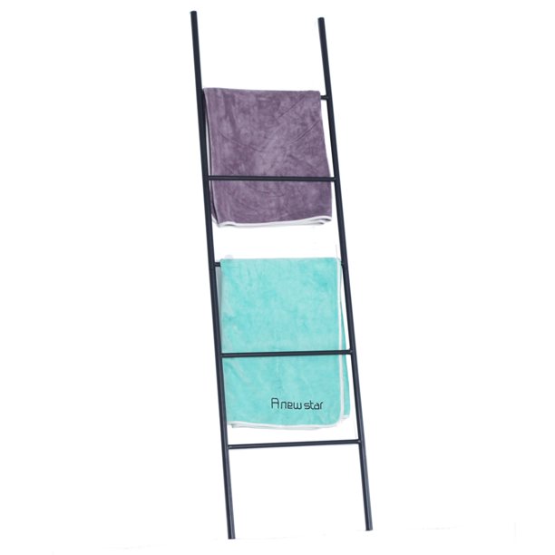 Kepooman Home Metal Leaning Bath Towel Bar, Modern Free Standing