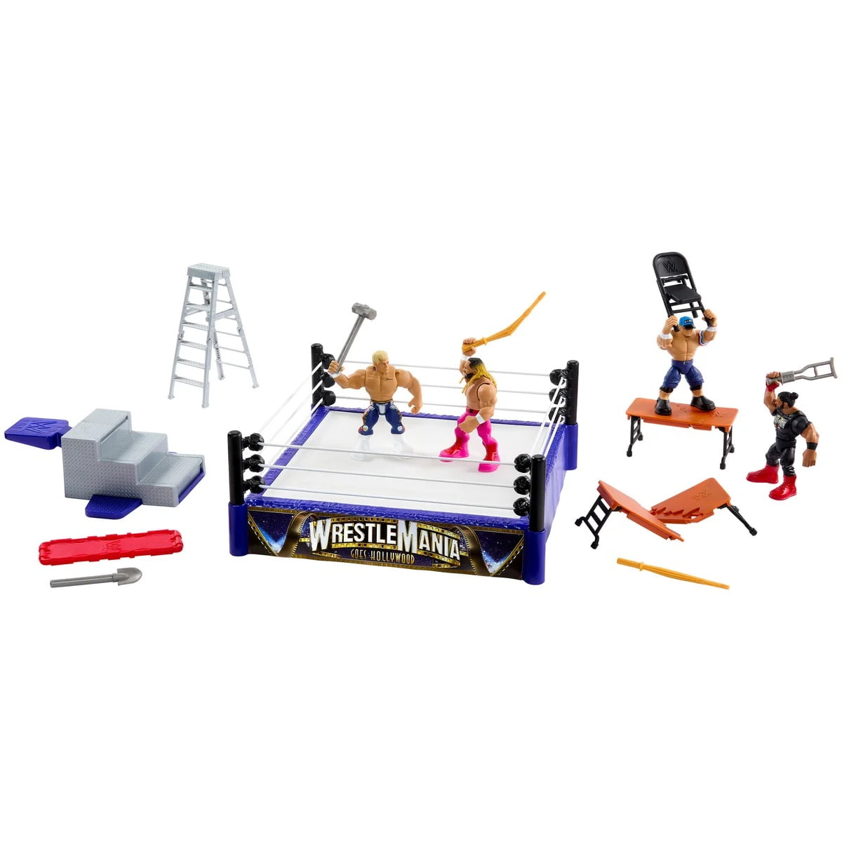 WWE Knuckle Crunchers Mini Mayhem Ring Bundle Action-Packed Wrestling Fun!