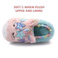 thumbnail image 3 of ​NCCB Girls Slippers Plush Fluffy Unicorn Slippers Indoor Outdoor House Shoes Purple 13-1 Little Kid, 3 of 6