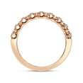 thumbnail image 4 of AFFY IGI Certified Lab Grown Diamond Half Eternity 9 Stone Wedding Band Rings for Women, 3mm Round Cut Diamond Anniversary Ring In 18K Solid Rose Gold F-G, VS-SI Quality (1.00 Cttw)Size-6.5, 4 of 6