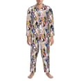 thumbnail image 3 of Fotbe Colourful Horses Pattern Long Sleeve Pajama Set for Men,Sleepwear Set,2-piece Loungewear Set,Soft PJs Comfy Nightwear with Pockets-Large, 3 of 7
