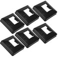 thumbnail image 3 of Shisuyan Housse de Base de Poteau Noire en PVC, Conception de Base de Poteau Divisée pour Propriétaires, 6 Pcs, 3 of 9