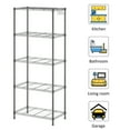 thumbnail image 5 of paproos 5 Tier Metal Storage Shelves, Kitchen Storage Shelf with Hooks,Metal Storage Shelves Unit Perfect for Laundry Bathroom Closet Shelves Microwave Stand (Black), 5 of 6