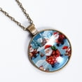 thumbnail image 2 of Santa Claus Riding Sleigh Necklace Personalized Custom Photo Round Pendant Adjustable Stainless Steel Necklaces with Gift Box for Men Women Mothers Valentine's Jewelry Gift, 2 of 6