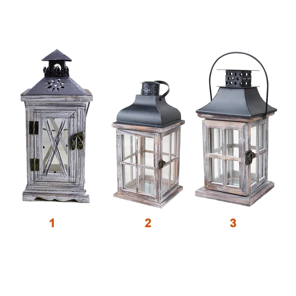 Details about   Hanging Candle Holder Wedding Lantern Vintage Home Gift With Handle Wood Metal 