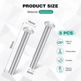 5 Pcs 50 x 6 mm Rivets Solid Round Head Aluminum Rivets Countersunk