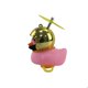 thumbnail image 3 of Pato Decorativo Rosa Con Casco Cromado Amarillo, 3 of 4