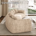 thumbnail image 6 of Rophefx Modern Curved Sofa Couch for Living Room, 157" Oversized Sectional Luxury Plush Chenille Extra Deep Wide Seat Curved Cloud Sofa with 6 Pillows, No Assembly,Light Brown, 6 of 8