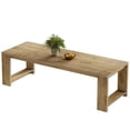 thumbnail image 6 of Fnova 86.6" Modern Dining Table for 8 People, Farmhouse Rectangular Narrow Extra Long Kitchen Table with Pedestal Base, Heavy Duty Dinner Table for Dining Room, Kitchen, Living Room, 6 of 14