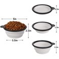 thumbnail image 3 of Dog Bowl Pet Collapsible Bowls,2 Pack Portable and Foldable Pet Travel Bowls Collapsable Dog Water Feeding Bowls Dish for Dogs Cats and Small Animals, (Small, Black+White), 3 of 5