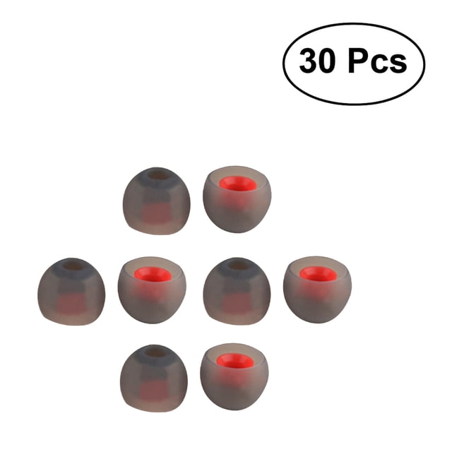 CIMAXIC 30 Pcs Embouts d'Écouteurs de Remplacement en Silicone Embouts d'Écouteurs à Réduction de Bruit (Rouge),0,47"X0,47"X0,47 Pouces