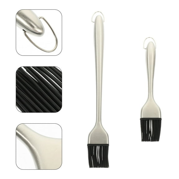 Milisten 2Pcs Basting Brush for Barbecue Baking with Silicone High Temperature Resistance