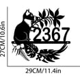 thumbnail image 6 of Customizable Squirrel House Number Outdoor Sign, Modern Door Address Plate Plaque, Office Hotel Home Room Number Name Signage, 6 of 6