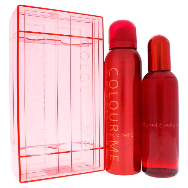 Colour Me Red par Milton-Lloyd pour Femmes - Ensemble Cadeau 2 Pcs 3.4oz EDP, 5oz Vaporisateur Corporel