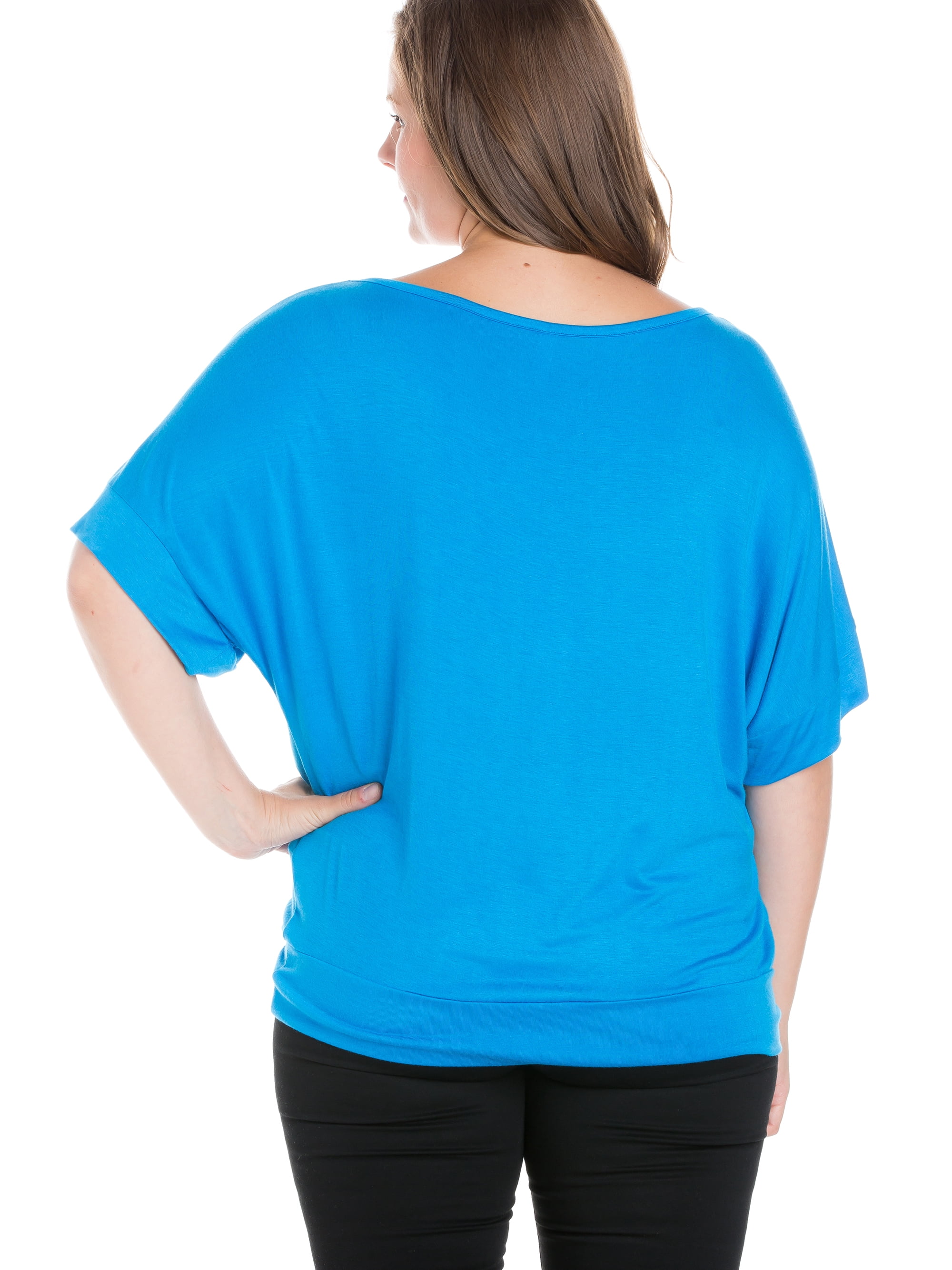 Women's Plus Size Short Sleeve Loose Fitting Dolman Top