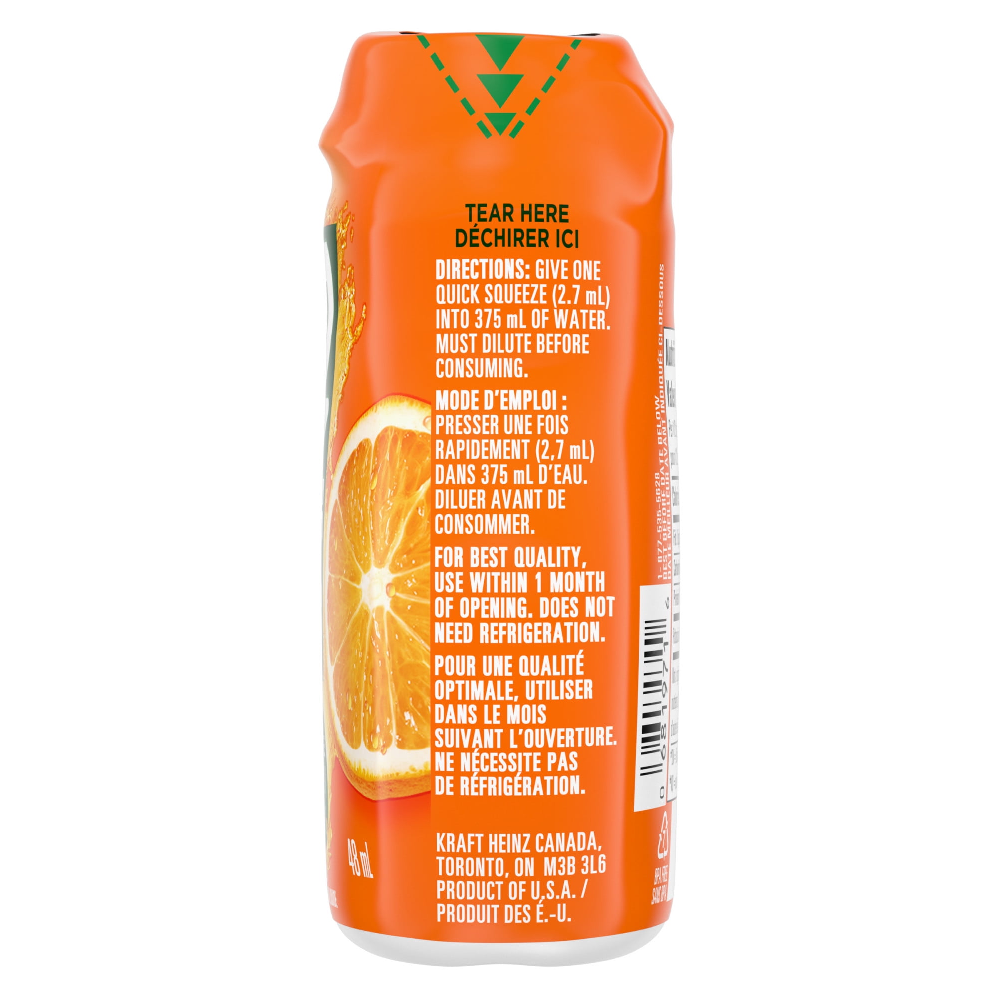 Tang Orange Liquid Drink Mix, 48 ml Bottle - Walmart.ca