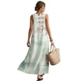 thumbnail image 2 of Xixirimido Pagodas Willow Tree Cherry Blossom Print Casual Summer Dresses for Women 2026 Sleeveless Flowy Sundresses with Pockets Beach Vacation Dress Casual Long Maxi Dresses, Large, 2 of 7