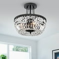 thumbnail image 2 of First Lighting Achenar Crystal 3-light Semi Flush Mount, 2 of 5
