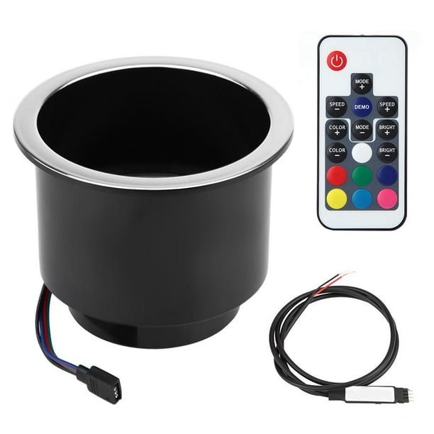 LYUMO Plastic RGB LED Light Drink Cup Holder with Remote Control Marine