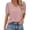 A4 Watermelon Red, variant on NMMUED Blouses for Women Dressy Casual Summer Floral Print Tops V Neck Short Puff Sleeve Shirts with Button Cuffs Loose Fit Boho Vacation Trendy Office Outfits Dark Green L