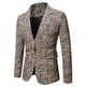 thumbnail image 4 of Blazer Chaquetas para Hombre Casual Slim Fit Impreso Un Botón Blazer Traje Chaqueta de Manga Larga en la Espalda Odeerbi ODB-5, 4 of 9