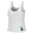 thumbnail image 2 of Women's WEAR by Erin Andrews Cream Los Angeles Dodgers Cozy Lounge Tank Top & Pants Set, 2 of 5