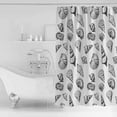 thumbnail image 4 of 72x78 Inch Shower Curtain Ocean Conch Nautilus Bathroom Decor Waterproof Fabric Bathtub Bath Curtains Decorative White Black Coastal Beach Shell Extra Long Shower Curtain Set with Hooks, 4 of 6