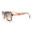 thumbnail image 6 of Retro Luxury Keyhole Hipster Horn Rim Plastic Rectangle Sunglasses Peach - Black Beige, 6 of 8
