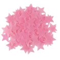 thumbnail image 1 of 100 Uds. De estrellas que brillan en la oscuridad, pegatinas de pared de plástico fluorescentes luminosas, a todo Color, 3cm, rosa y rojo Feliz Sencillez, 1 of 4